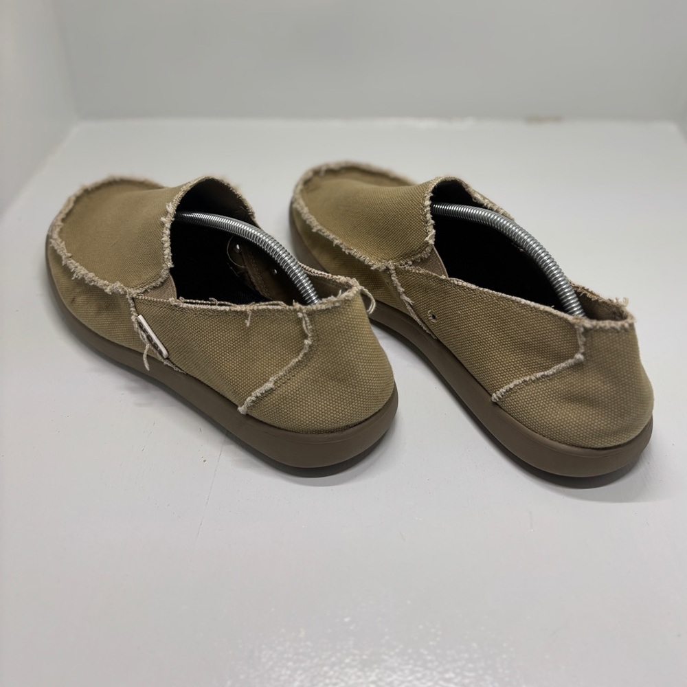 Crocs Santa Cruz Canvas Loafers Men’s 12 Tan Slip On Casual Comfort Shoes - Picture 6 of 15